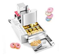 VEVOR Máquina Automática para Hacer Donas, Equipo para Hacer Donas de 4 Filas, Alta Potencia 240 Piezas/Hora, Acero Inoxidable, Control Inteligente, con Una Tolva 3 L y Un Tanque de Aceite 6,1 L