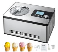VEVOR Máquina Automática para Hacer Helados 2 L Heladera Profesional 180 W Máquina para Hacer Helados Eléctrica Pantalla LCD Preparación Rápida sin precongelación para Hacer Sorbetes de Yogur Helado