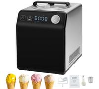 VEVOR 2 Cuartos Heladera Automática Eléctrica Máquina de Helado Yogur, Negro