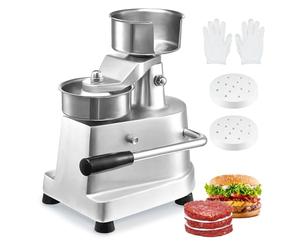 VEVOR Máquina comercial de hamburguesas de 100 mm/4 pulgadas, máquina de prensa de hamburguesas de acero inoxidable de grado alimenticio, procesador de formación de carne de cocina con 1000 papeles