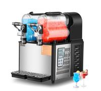 VEVOR Máquina de Granizados Comercial con Tanque Doble de 3 L x 2 Máquina para Hacer Batidos de Acero Inoxidable Máquina para Hacer Granizados para Fiestas en Hogar, Restaurantes, Cafeterías, Bares