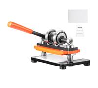 VEVOR Máquina Cortadora de Cuero 180x100 mm Capacidad de Carga de 1,5 T Prensa Troqueladora Manual Carrera Ajustable 12 mm Perforadora Manual para Cuero Papel Espuma Plástico Caucho Varios Materiales