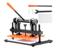 VEVOR Máquina Cortadora de Cuero 360x260 mm Capacidad de Carga de 1,5 T Prensa Troqueladora Manual Carrera Ajustable 12 mm Perforadora Manual para Cuero Papel Espuma Plástico Caucho Varios Materiales
