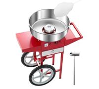 VEVOR Máquina de Algodón de Azúcar con Carrito 1000 W 819 x 520 x 855 mm Rojo