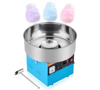 VEVOR Máquina de Algodón de Azúcar Eléctrica 1000 W Capacidad de 100 g de Azúcar 38 x 38 x 34 cm Fácil de Instalar y Desmontar Fácil de Usar con Azucarero y Cuchara para Hogar, Fiestas, Azul