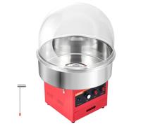 VEVOR Máquina de Algodón de Azúcar Eléctrica de 1000 W Comercial, Rojo | Para Hogar, Carnaval, Cumpleaños, Fiestas, Recipiente de Acero Inoxidable de 52 cm, con Cajón de Almacenamiento y Cuchara