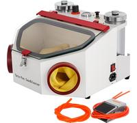 VEVOR Máquina de Chorro de Arena 220V/50HZ Máquina de Chorro de Arena Dental 4KG/CM Máquina Profesional para Limpieza con Chorro de Arena con 2 Tanques