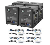 VEVOR Máquina de control 4 piezas 500 W controlador DMX de aleación de aluminio altura ajustable 2-4 m 7 minutos por recarga para bodas, espectáculos de DJ, fiestas, eventos