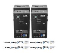 VEVOR Máquina de control 4 Piezas 700 W Controlador DMX de aleación de aluminio altura ajustable 2-5 m 7 minutos por recarga para bodas, espectáculos de DJ, fiestas, eventos