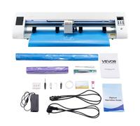 VEVOR Máquina de Corte, Cortadora de Vinilo 900 x 185 x 185 mm con Detección Automática de Bordes, 2 Tipos de Cuchillas, Software de Diseño y Materiales, Compatible con Múltiples Formatos de Archivo