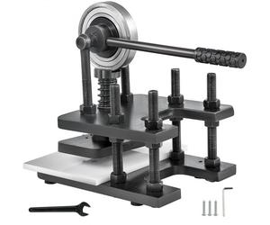 VEVOR Máquina de Corte de Cuero 180 x 120 mm Troqueladora Manual Máquina de Estampado de Cuero Hecho de Acero Trefilado en Frío # 45 Presión de 1 T Máquina de Corte Artesana para Cueros