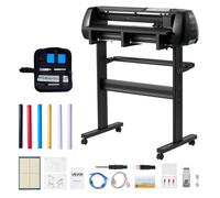 VEVOR Máquina de Corte de Vinilo Ajustable, con Ancho de Alimentación Máximo 72 cm, Cuchillas Dobles y Pantalla LED, con Hojas de Pegatinas, Películas de Transferencia, Negro, 940 x 455 x 1030 mm