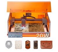 VEVOR Máquina de Corte y Grabado Láser 20 W, con Carcasa, 7000 mm/min, Área de Trabajo 300 x 300 mm, para Madera, Cuero, Vidrio y Ciertos Metales, Clase 1, para Uso Doméstico, Escolar y Taller