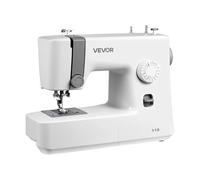 VEVOR Máquina de Coser, Máquina de Coser con 18 Aplicaciones de Puntadas, Luz LED, Pedal, Control de Dial Sencillo, Marco Interior de Metal, Ligera y Portátil para Manualidades y Remiendos, Blanco