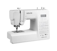 VEVOR Máquina de Coser, Máquina de Coser Digital con 200 Aplicaciones de Puntadas, Pantalla LCD, Pedal y luz LED, Estructura Metálica Resistente y Potente Motor para Manualidades, Blanco