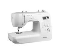 VEVOR Máquina de Coser, Máquina de Coser Digital con 60 Aplicaciones de Puntadas, Pantalla LED, Pedal y Luz LED, Estructura Metálica Resistente y Potente Motor para Manualidades, Blanco