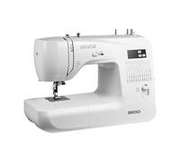 VEVOR Máquina de Coser, Máquina de Coser Digital con 60 Aplicaciones de Puntadas, Pantalla LED, Pedal y Luz LED, Estructura Metálica Resistente y Potente Motor para Manualidades, Blanco