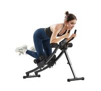VEVOR Máquina de Ejercicios Abdominales Equipo de Entrenamiento Abdominal Doble Pista para Gimnasio en Casa Capacidad de Peso de 200 kg Máquina de Ejercicios Abdominales Plegable y Ajustable