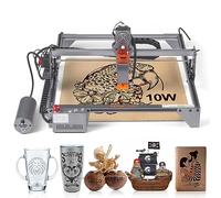 VEVOR Máquina de Grabado Láser 10 W Grabadora Láser 64x58x27 cm Área de Trabajo 40x40 cm Velocidad de Movimiento 10000 mm/min Punto Comprimido Protección Ocular Corte Láser para Madera Metal Acrílico