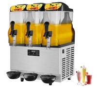VEVOR Máquina de granizado comercial, cuenco triple de 36 L, máquina de margarita de 150 tazas, máquina de margarita de acero inoxidable 860 W, máquina de granizado para fiestas, cafetería