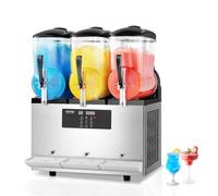 VEVOR Máquina de Granizados Comercial con 3 Tanques de 12 L x 3 Máquina para Bebidas Congeladas de Acero Inoxidable 144 Tazas Máquina para Hacer Granizados para Fiestas en Hogar, Restaurantes, Bares