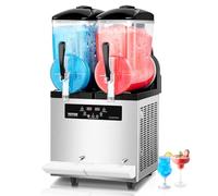 VEVOR Máquina de Granizados Comercial con Tanque Doble de 12 L x 2 Máquina para Hacer Batidos de Acero Inoxidable Máquina para Hacer Granizados para Fiestas en Hogar, Restaurantes, Cafeterías, Bares