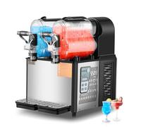 VEVOR Máquina de Granizados Comercial con Tanque Doble de 3 L x 2 Máquina para Hacer Batidos de Acero Inoxidable Máquina para Hacer Granizados para Fiestas en Hogar, Restaurantes, Cafeterías, Bares