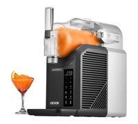 VEVOR Máquina de Granizados Tanque de 2 L sin Necesidad de Hielo con Autolimpieza Fabricado en Acero Inoxidable 304 con 6 Programas Preestablecidos para Margaritas Congeladas, Frappés, Batidos