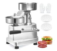 VEVOR Máquina de Hamburguesas Comercial Máquina de Prensa de Hamburguesas 130 mm Prensa de Hamburguesas de Acero Inoxidable para Formar Carne 1000 PCS de Papel para Hamburguesas Prensa de Hamburguesas