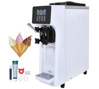 VEVOR Máquina de Helados Comercial 10 L/h 900 W Sabor Único Máquina para Hacer Helados Tolva de 4 L Panel LCD Pre-Refrigeración Limpieza Automática para Restaurante Snack-bars Mercado Tienda