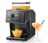 VEVOR Máquina de Hielo en Copos de Nieve, 20 kg/Día, con Cuchilla de Acero Inoxidable, con Tanque 0,8 L y Enfriamiento Rápido en 90 s, Ideal para Eventos Pequeños en Casa, 8 Velocidades, Negro