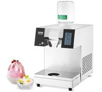 VEVOR Máquina de Hielo en Forma de Copos de Nieve 230kg/24 h Máquina para Raspar Hielo Acero Inoxidable Sistema de Enfriamiento por Aire para Rápida Disipación del Calor para Panaderías, Cafeterías