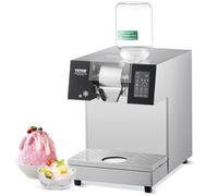 VEVOR Máquina de Hielo en Forma de Copos de Nieve 240kg/24h Máquina para Raspar Hielo Acero Inoxidable Sistema de Enfriamiento por Líquido para Rápida Disipación del Calor para Panaderías, Cafeterías