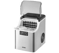 VEVOR Máquina para Hacer Hielo de Encimera, 20 kg/24 h, con Pala y Canasta para Hielo, con 3 Tamaños de Cubitos de Hielo para el Hogar, la Cocina, la Oficina y las Fiestas, 255 x 355 x 385 mm
