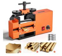VEVOR Máquina de Laminación Eléctrica para Joyería 3 en 1 Molino de Rodillo, Herramienta de Bricolaje para Fabricar Anillos Pulseras, Hoja Plana, Cuadrada y Semicircular, Grosor Ajustable 0,03-7 mm