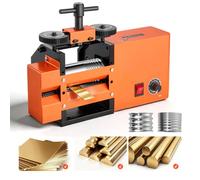 VEVOR Máquina de Laminación Eléctrica para Joyería 3 en 1 Prensa Laminadora | Herramienta de Bricolaje para Fabricar Anillo Pulsera de Oro Plata, Plano, Cuadrado y Redondo, Espesor Ajustable 0,03-7 mm