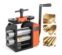 VEVOR Máquina de Laminación Manual para Joyería 3 en 1 Prensa de Láminas | Herramienta de Bricolaje para Fabricación y Reparación de Joyas, Espesor Ajustable de 0,03-7 mm, Hoja Fina, Redonda, Cuadrada
