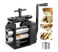 VEVOR Máquina de Laminación Manual para Joyería 4 en 1 Laminadora de Mano, Herramienta de Bricolaje para Oro Plata Cobre, Grosor Ajustable de 0,03-7 mm, Hoja Plana, Cuadrada, Circular y Semicircular