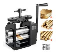 VEVOR Máquina de Laminación Manual para Joyería 4 en 1 Laminadora de Mano | Herramienta de Bricolaje para Oro Plata Cobre, Grosor Ajustable de 0,03-7 mm, Hoja Plana, Cuadrada, Circular y Semicircular