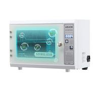 VEVOR Máquina de Limpieza de Herramientas para Uñas, Capacidad de 12 L, Caja de Limpieza Multifuncional con Temporizador, Puerta de Vidrio Templado, Longitud de Onda de 185 nm para Salones de Uñas