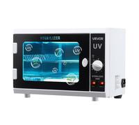 VEVOR Máquina de Limpieza de Herramientas para Uñas, Capacidad de 12 L, Control de Perilla, Caja con Temporizador, Puerta de Vidrio Templado, Longitud de Onda de 185 nm para Salones de Uñas