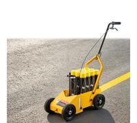 VEVOR Máquina de Marcado de Líneas de Ancho Ajustable 50-100 mm Amarillo | para Estacionamiento, Campo de Juego, Cancha de Fútbol, Capacidad de 12 Latas de Pintura, con 4 Ruedas, Boquilla Adaptadora