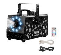 VEVOR Máquina de Nieve de 900 W, Generador de Nieve Artificial, con Un Tanque de 1 L, para Uso en Interiores y Exteriores, Ideal para Fiestas, DJ y Decoración Navideña, 320 x 230 x 270 mm, Negro