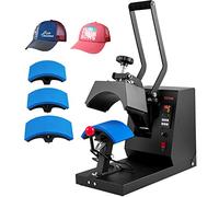 VEVOR Máquina de Prensa de Calor para Sombreros 4 en 1 Prensa de Transferencia Manual 580W Máquina de Prensa de Calor Multifuncional 50 x 25,8 x 36,2 cm con Pantalla Dual y Control Digital Inteligente