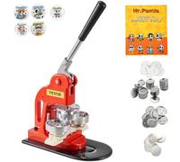 VEVOR Máquina para Fabricar Botones Diámetro de 58 mm Cortador de Círculo de Insignia 29x15,5x48,5 cm Hierro y ABS Máquina para Hacer Pines Chapas Lazos Llaveros Abrebotellas Personalizadas 500 Piezas