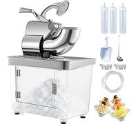VEVOR Máquina de Raspado Hielo 180 KG/Hora, Picadora de Hielo Eléctrica, con Juego Adicional de Cuchillas, Trituradora y Picadora de Hielo Eléctrico, Cabezal de Corte Doble y Motor de Cobre 300 W