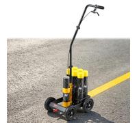 VEVOR Máquina de Rayas de Estacionamiento Demarcador de Línea Manual Negro | para Campo de Juego, Cancha de Fútbol, Ancho Ajustable de 50-100 mm, 6 Latas de Pintura, con 4 Ruedas, Boquilla Adaptadora