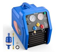 VEVOR Máquina de Recuperación de Refrigerante Portátil, 1 HP 220V 50Hz, Recuperadora de Refrigerante de Doble Cilindro, con Protección Automática, Motor de 1450 RPM, para Vapor Líquido de HVAC Autos