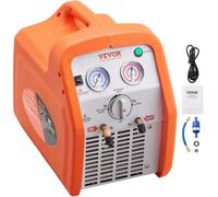 VEVOR Máquina de Recuperación de Refrigerante Portátil 1HP Máquina de Recuperación Doble Cilindro con Protección de Alta Presión 1750 rpm para Vapor de Refrigerante Líquido Aire Acondicionado de Coche