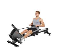 VEVOR Máquina de Remo Magnética Silenciosa, con 16 Niveles de Resistencia, Plegable para el Hogar con Polea Suave y Monitor LCD, Compatible con Aplicación Bluetooth, Capacidad de Carga de 159 kg